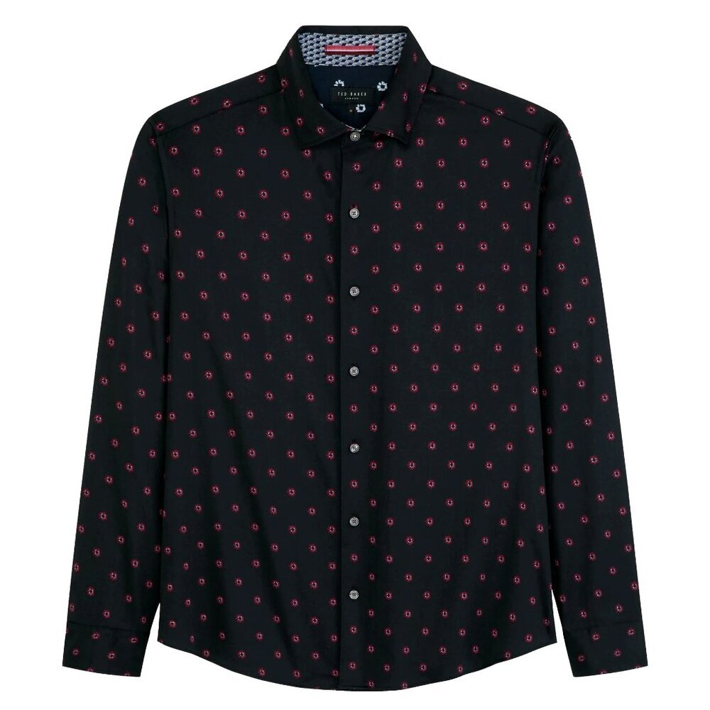 NWT Ted Baker Lodon Men's Soren Daisy Print Cotton Shirt Size Small S